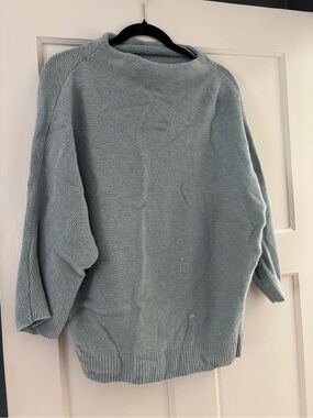 The Reset Pale Blue Knit Crewneck Sweater